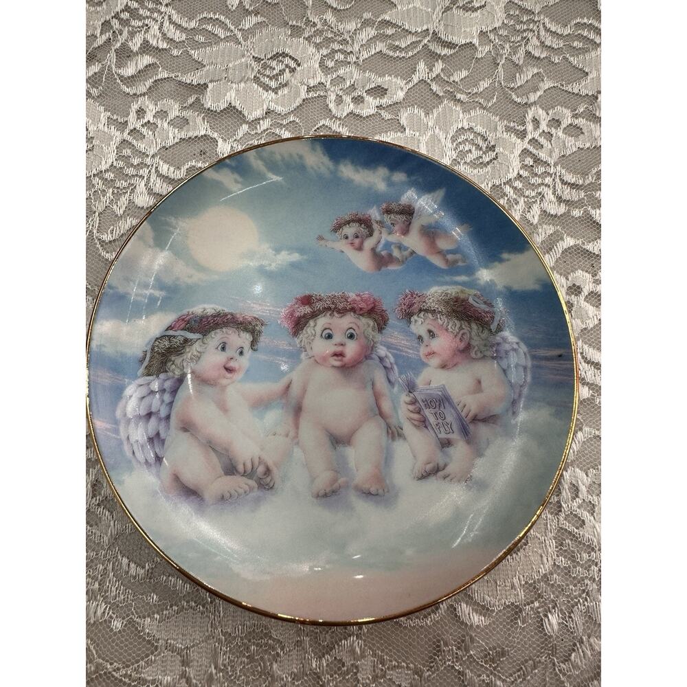 Vintage 90s DREAMSICLES Plate Cherub Angel The Flying Lesson 1994